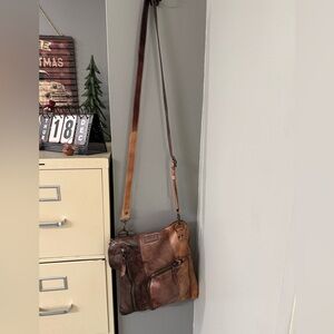 Bed Stu Aiken Brown Leather Crossbody Bag